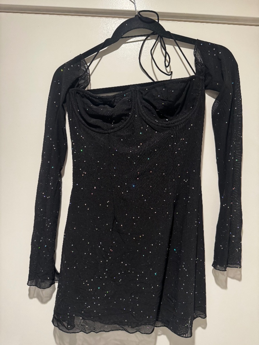 Black mini dress